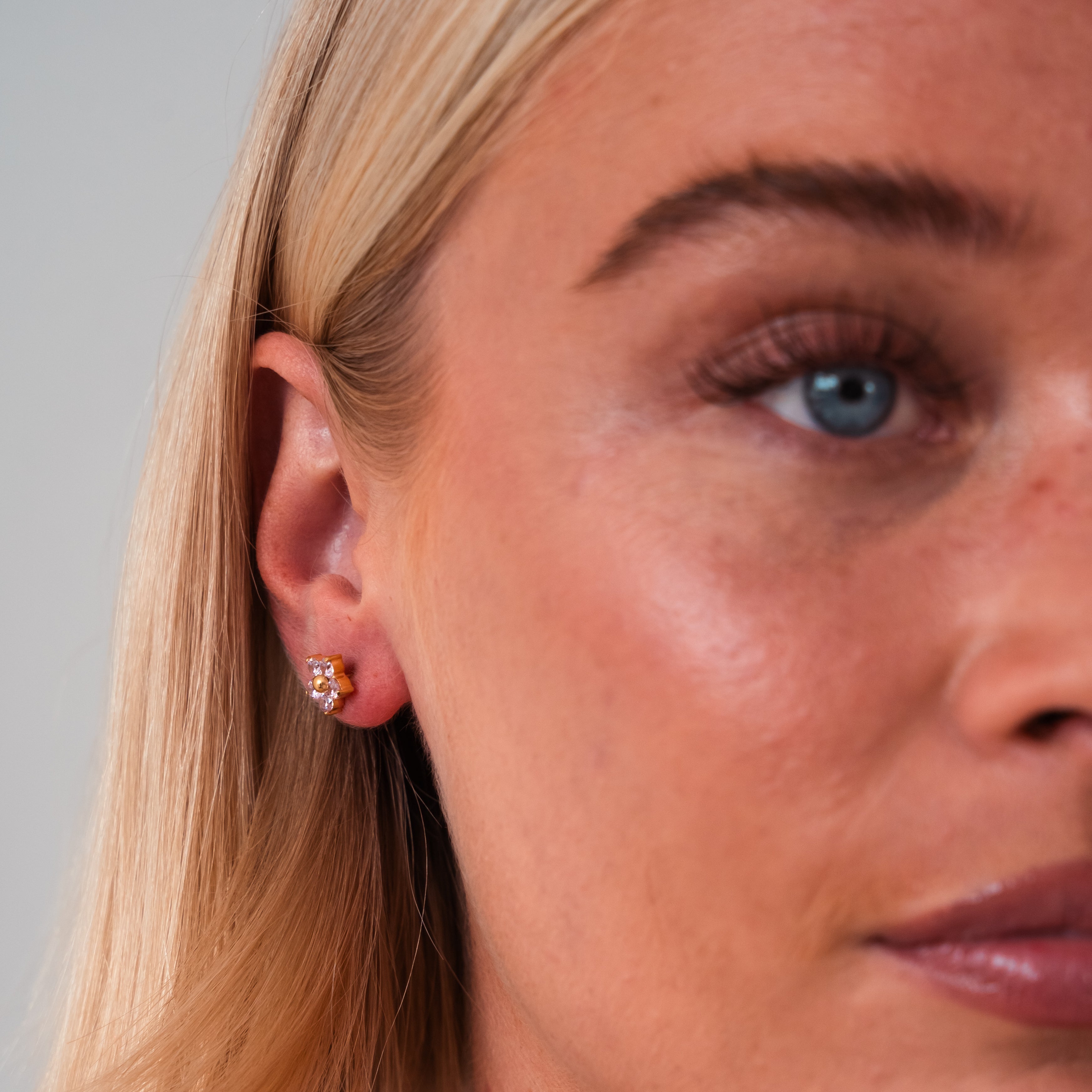 Floral Ear Decals — Delicate Flower Adhesive Ear Accessories