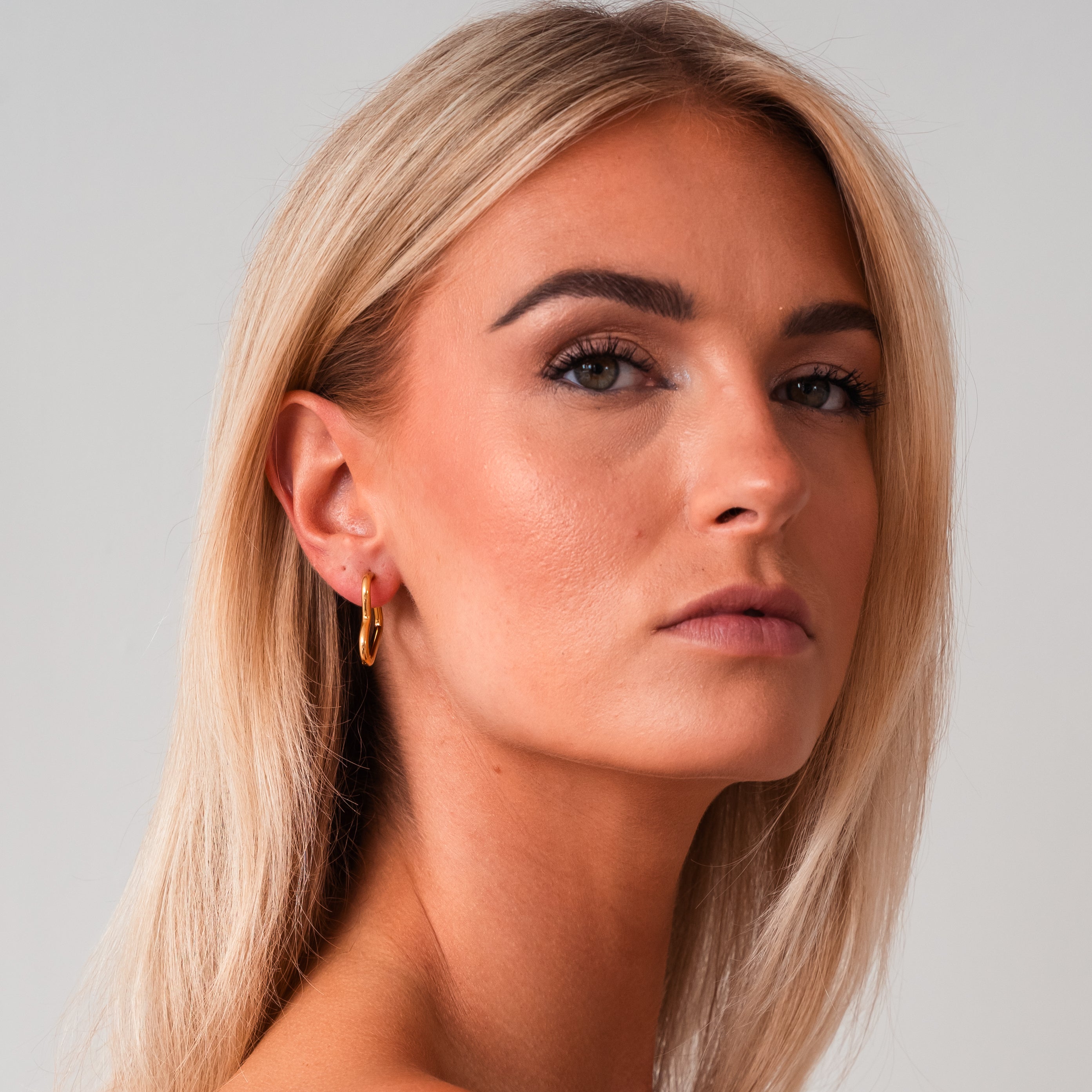 Love Heart Stud Earrings — Cute Everyday Gold Heart Earrings