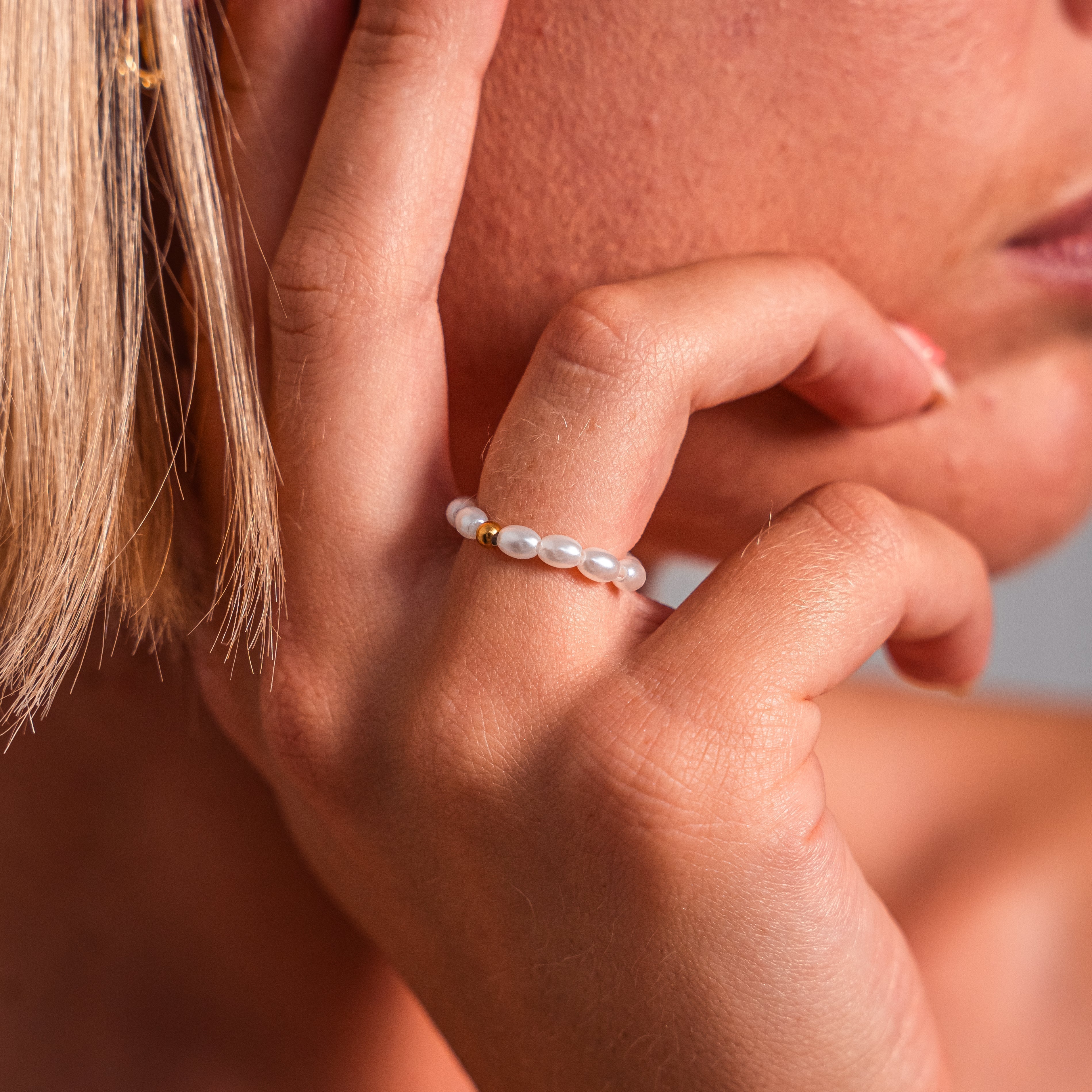 Muai Pearl Statement Ring — Real Freshwater Pearl PVD Gold Ring