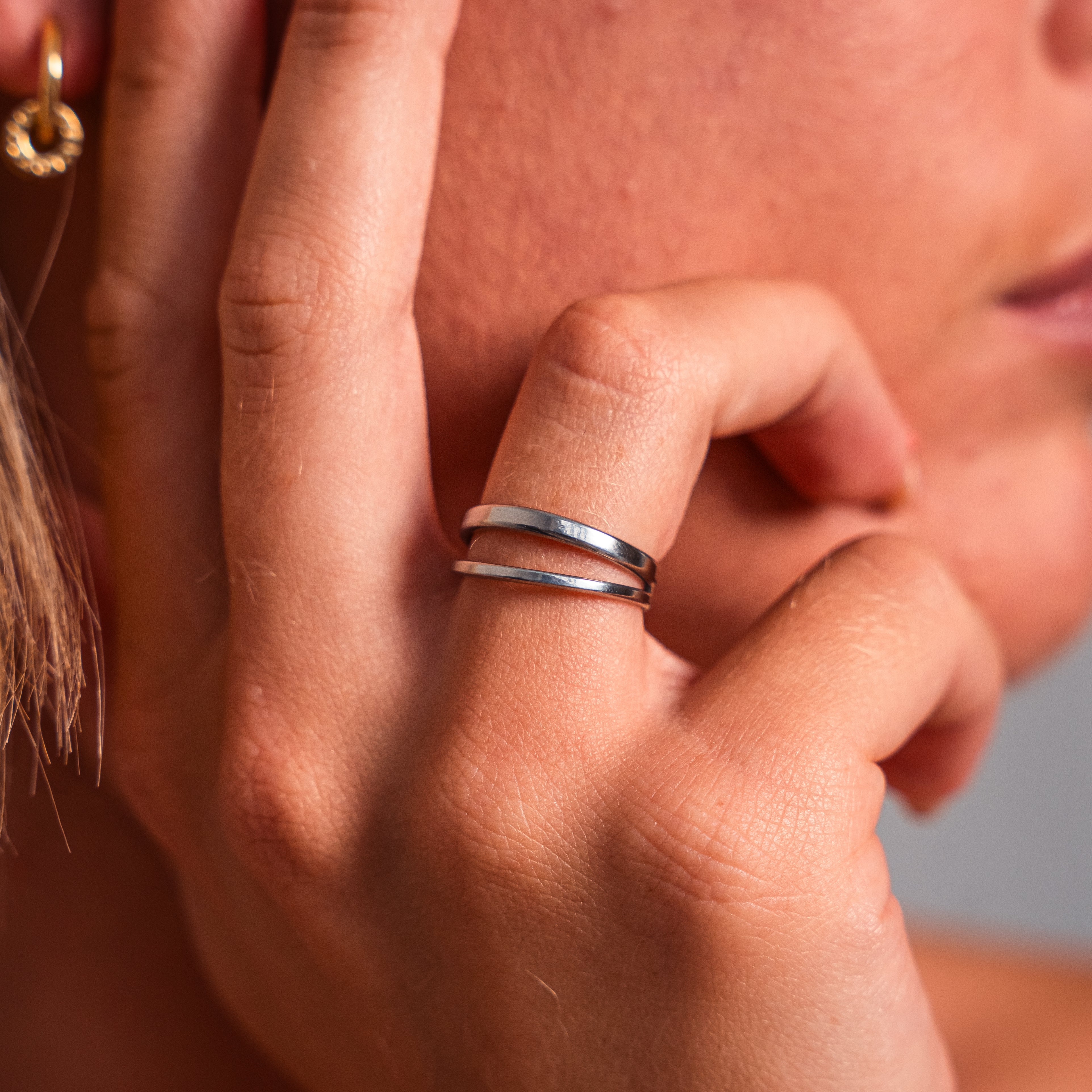 Nile River Essence Ring — Adjustable PVD Gold Sparkle Ring