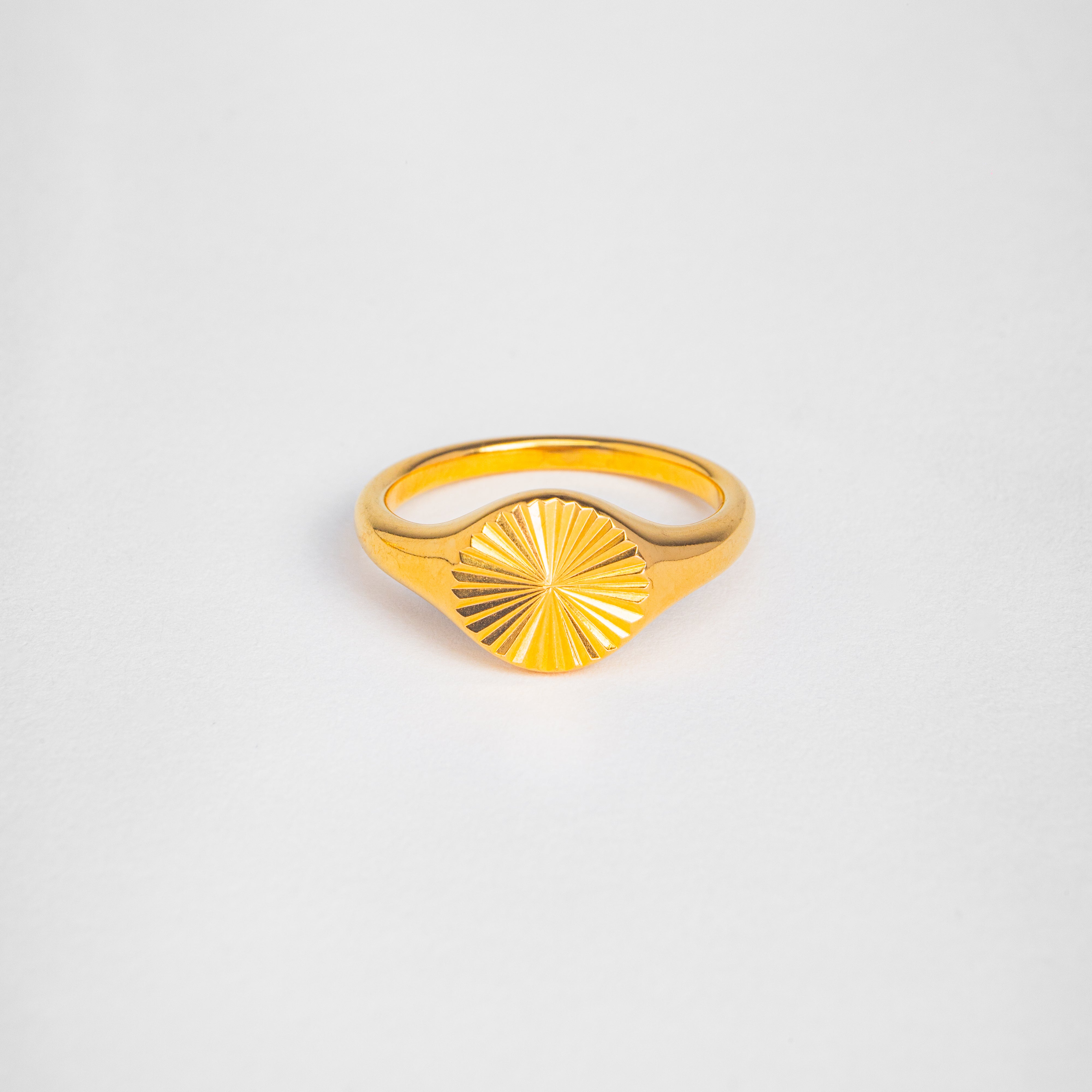 Solar Shield Sun Ring — Elegant Summer-Inspired Statement Ring