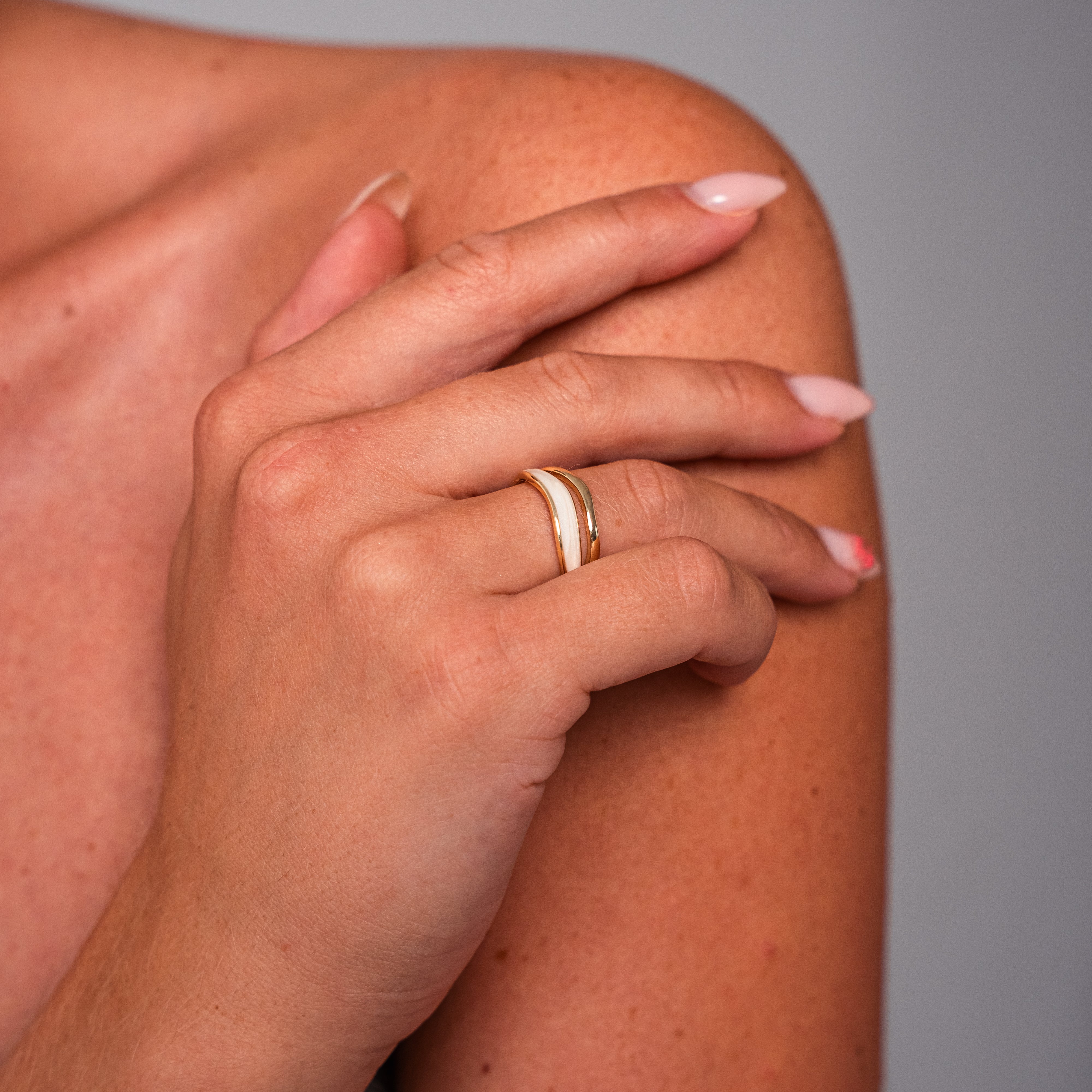 Desert Oasis Adjustable Ring — Earthy Minimalist Statement Ring