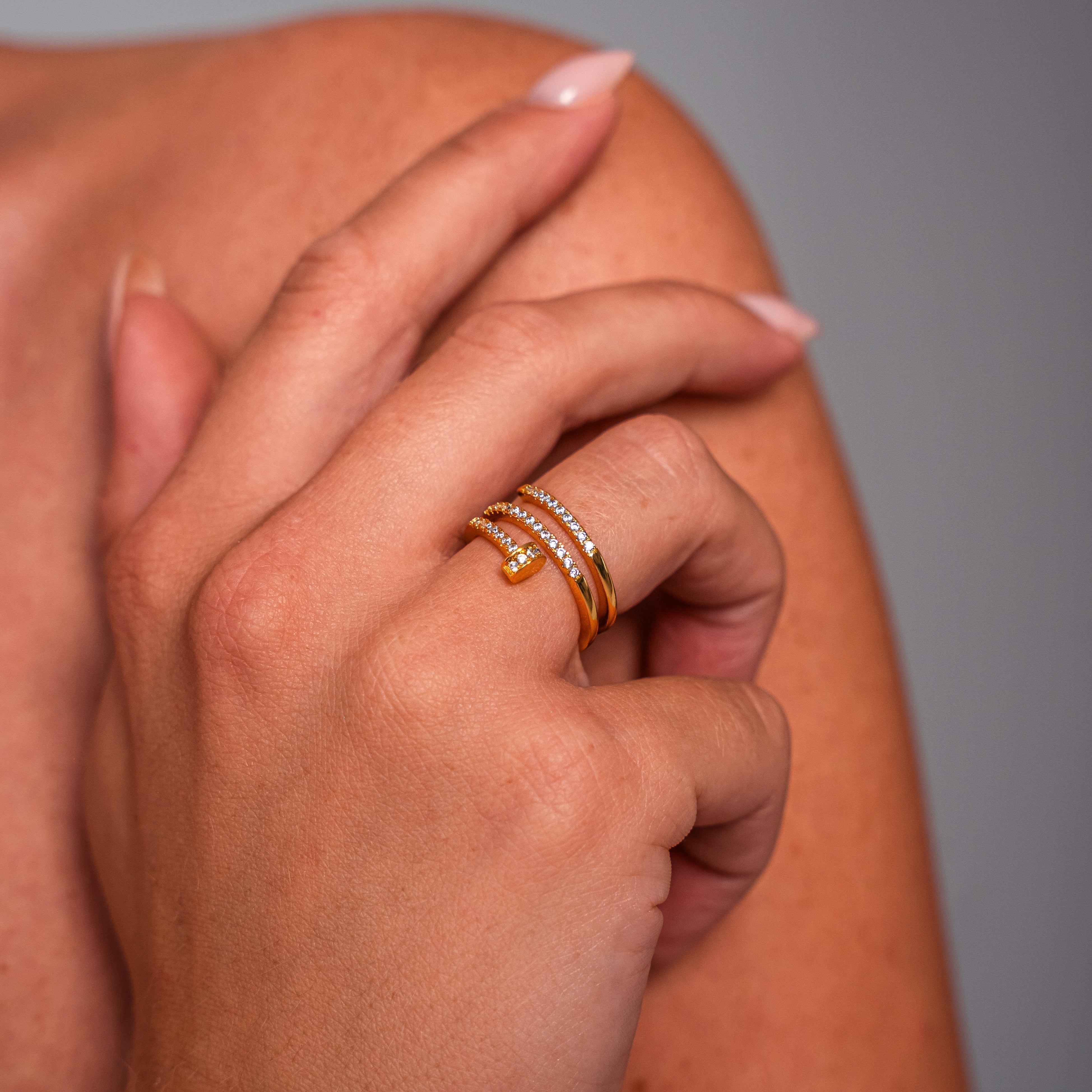 Athena Ring — Adjustable Chic Modern Statement Ring