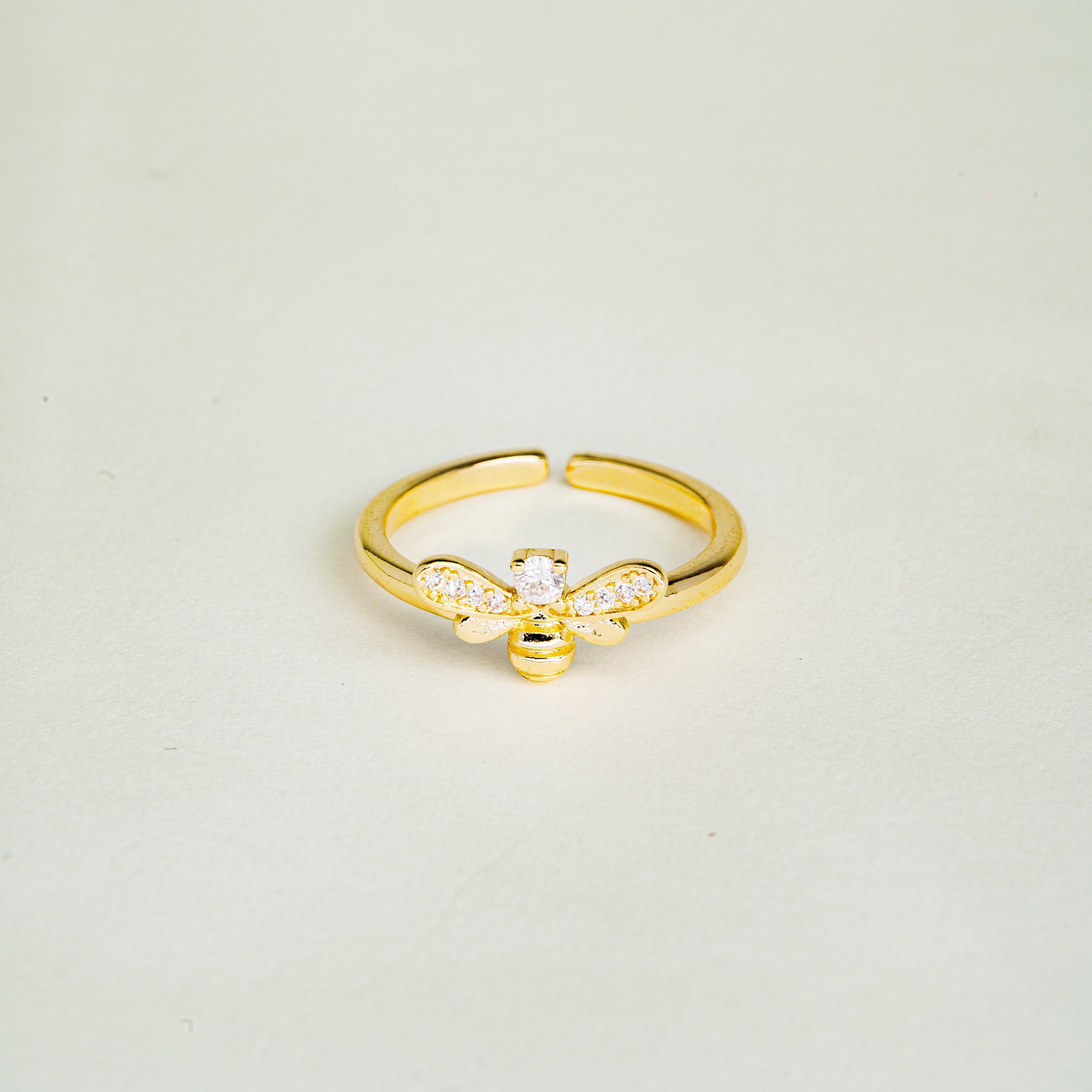 Laila Bee Crystal Ring — Adjustable AAA Zirconia Meaningful Ring