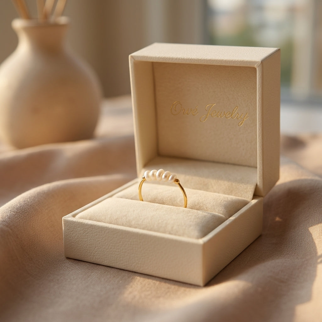 Grace Freshwater Pearl Ring — 18K Gold Plated Waterproof Bestseller