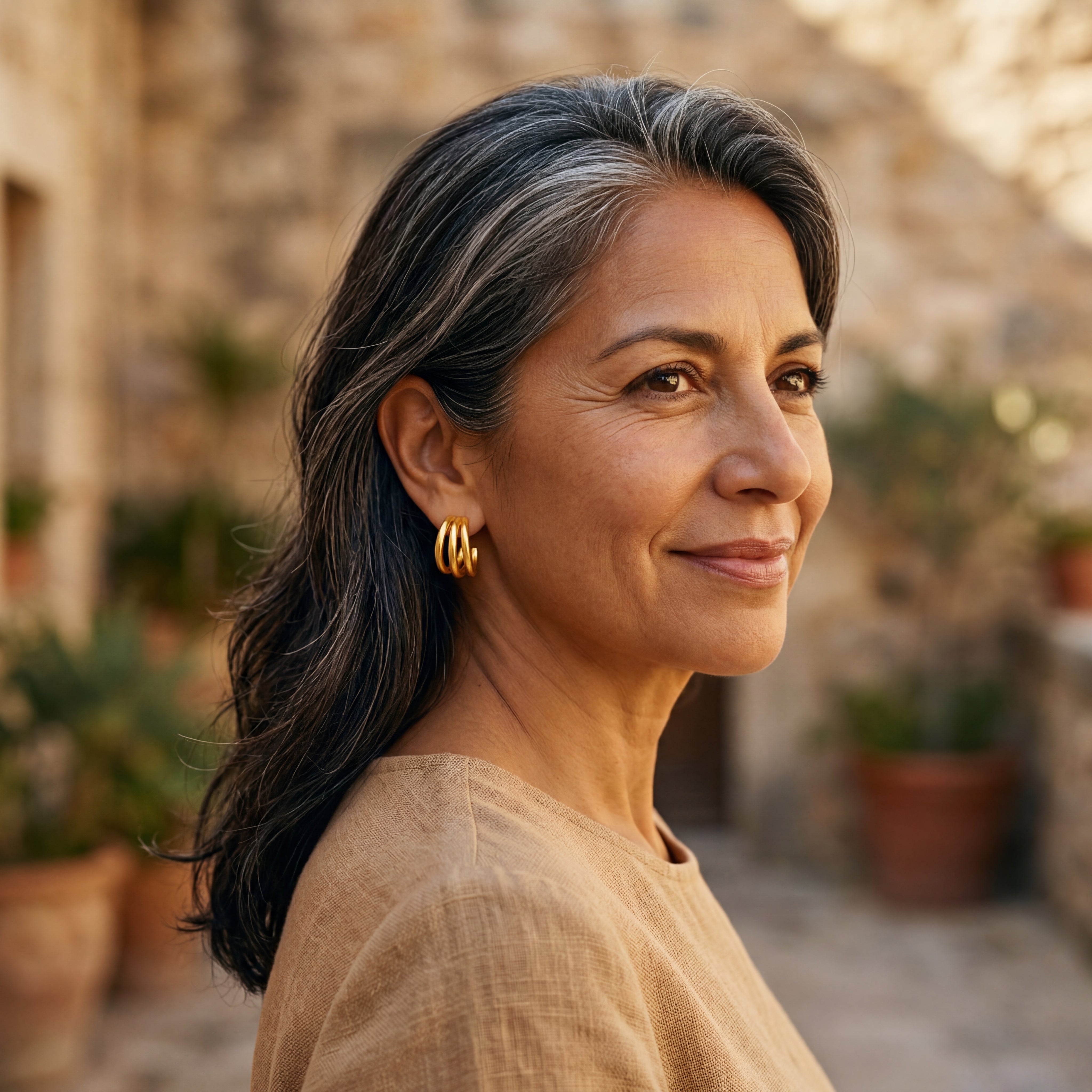 Ana Triple Gold Hoop Earrings — Minimalist Everyday Jewelry