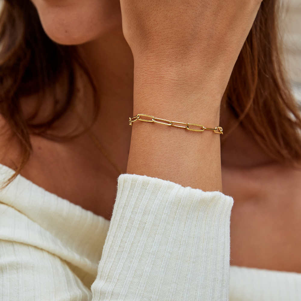 Clip Gold Bracelet — Adjustable Waterproof Stainless Steel
