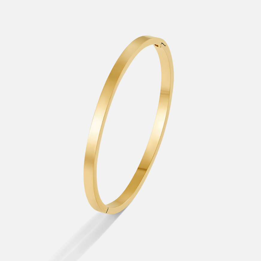 Lily Minimalist Gold Bangle — Sleek Everyday Stainless Steel