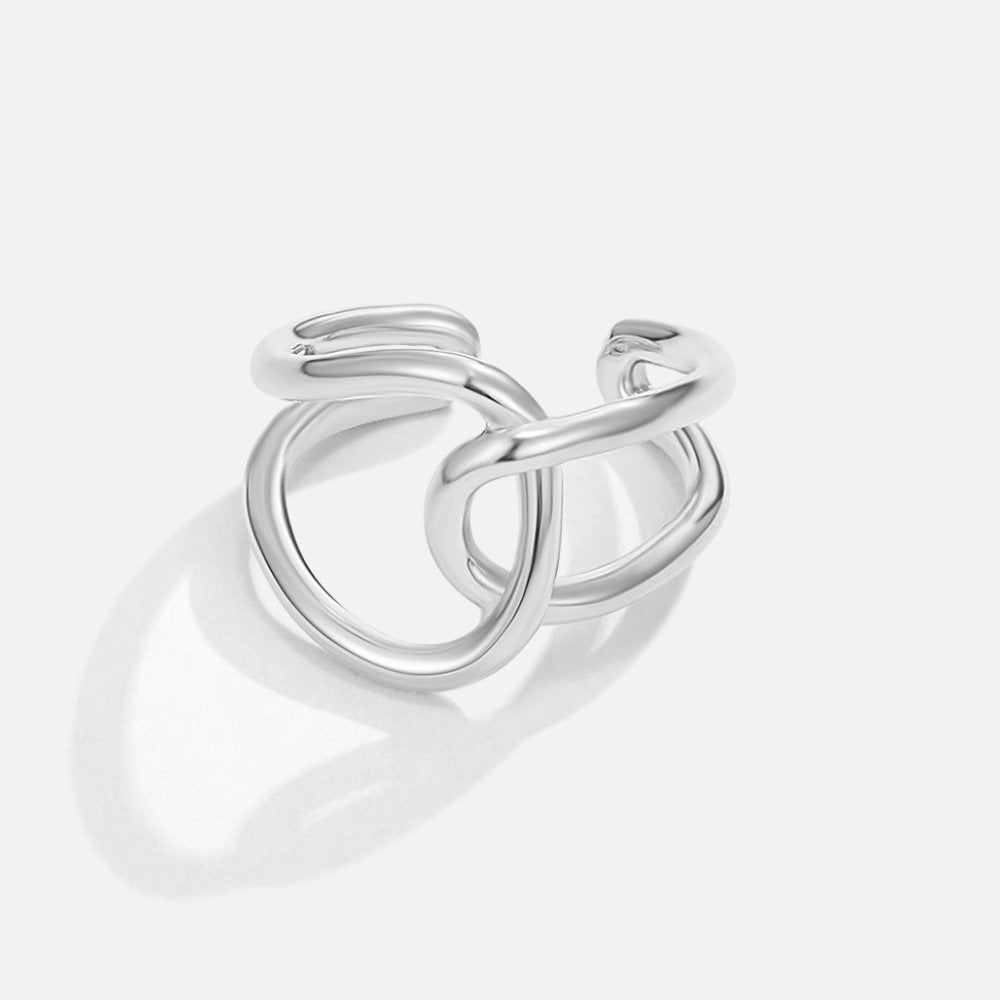 Astrid Silver Ring — Waterproof Modern Twist Band Ring