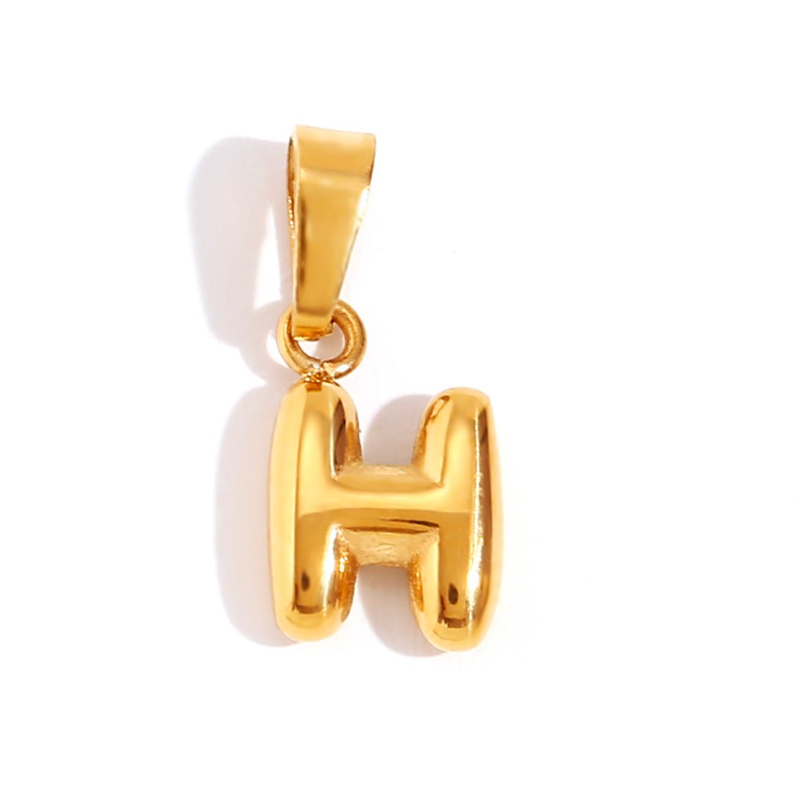 Bubble Letter Initial Necklace — Personalised Waterproof Gold Necklace