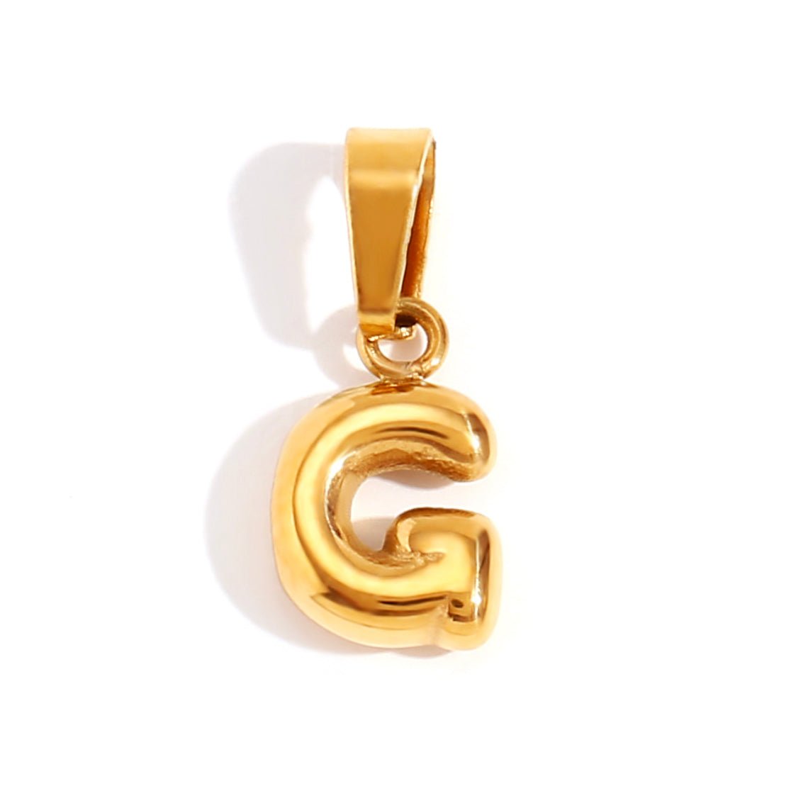 Bubble Letter Initial Necklace — Personalised Waterproof Gold Necklace