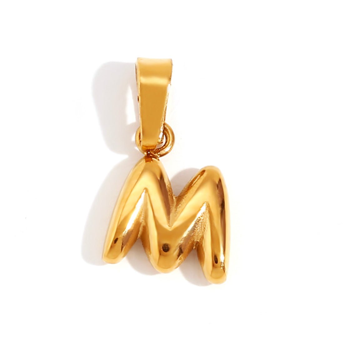 Bubble Letter Initial Necklace — Personalised Waterproof Gold Necklace