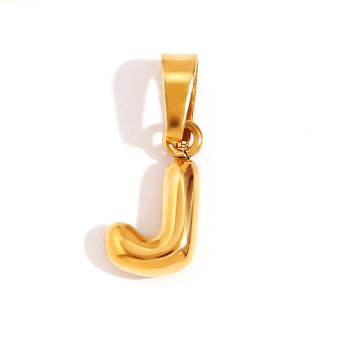 Bubble Letter Initial Necklace — Personalised Waterproof Gold Necklace