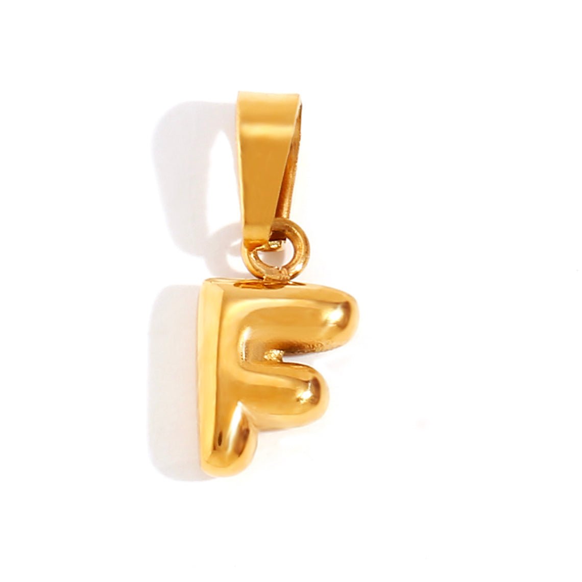 Bubble Letter Initial Necklace — Personalised Waterproof Gold Necklace