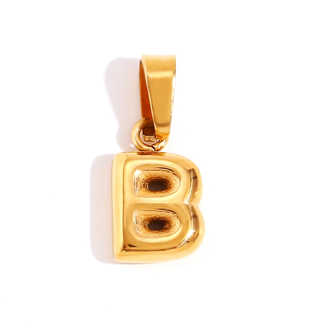 Bubble Letter Initial Necklace — Personalised Waterproof Gold Necklace