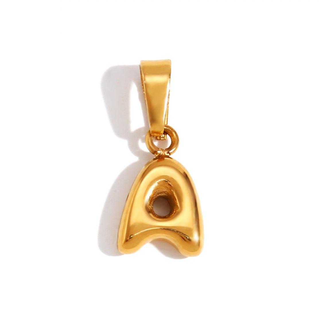 Bubble Letter Initial Necklace — Personalised Waterproof Gold Necklace