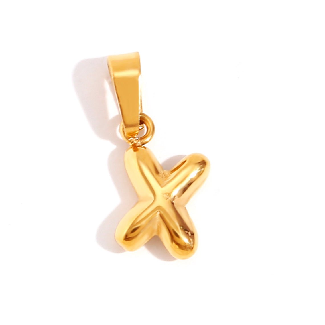 Bubble Letter Initial Necklace — Personalised Waterproof Gold Necklace
