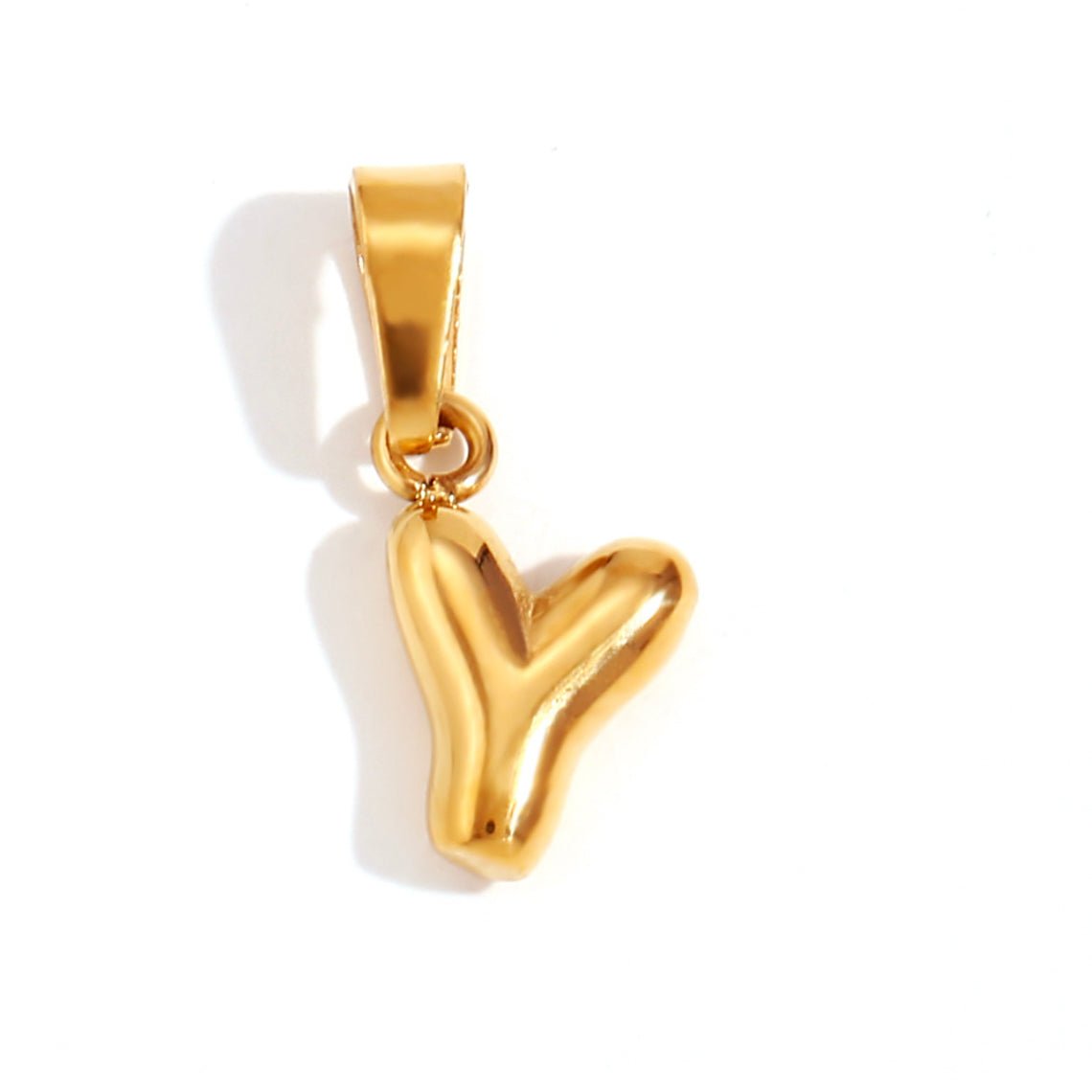 Bubble Letter Initial Necklace — Personalised Waterproof Gold Necklace
