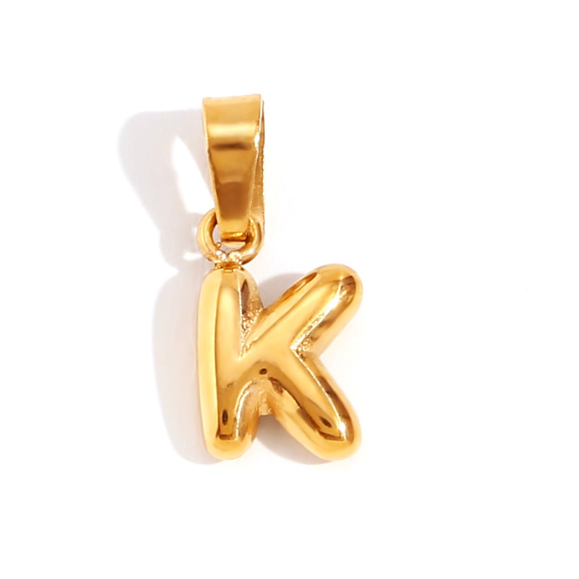 Bubble Letter Initial Necklace — Personalised Waterproof Gold Necklace