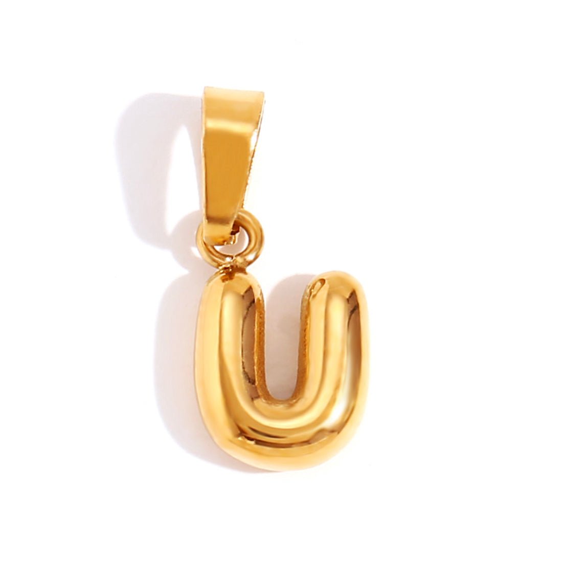 Bubble Letter Initial Necklace — Personalised Waterproof Gold Necklace