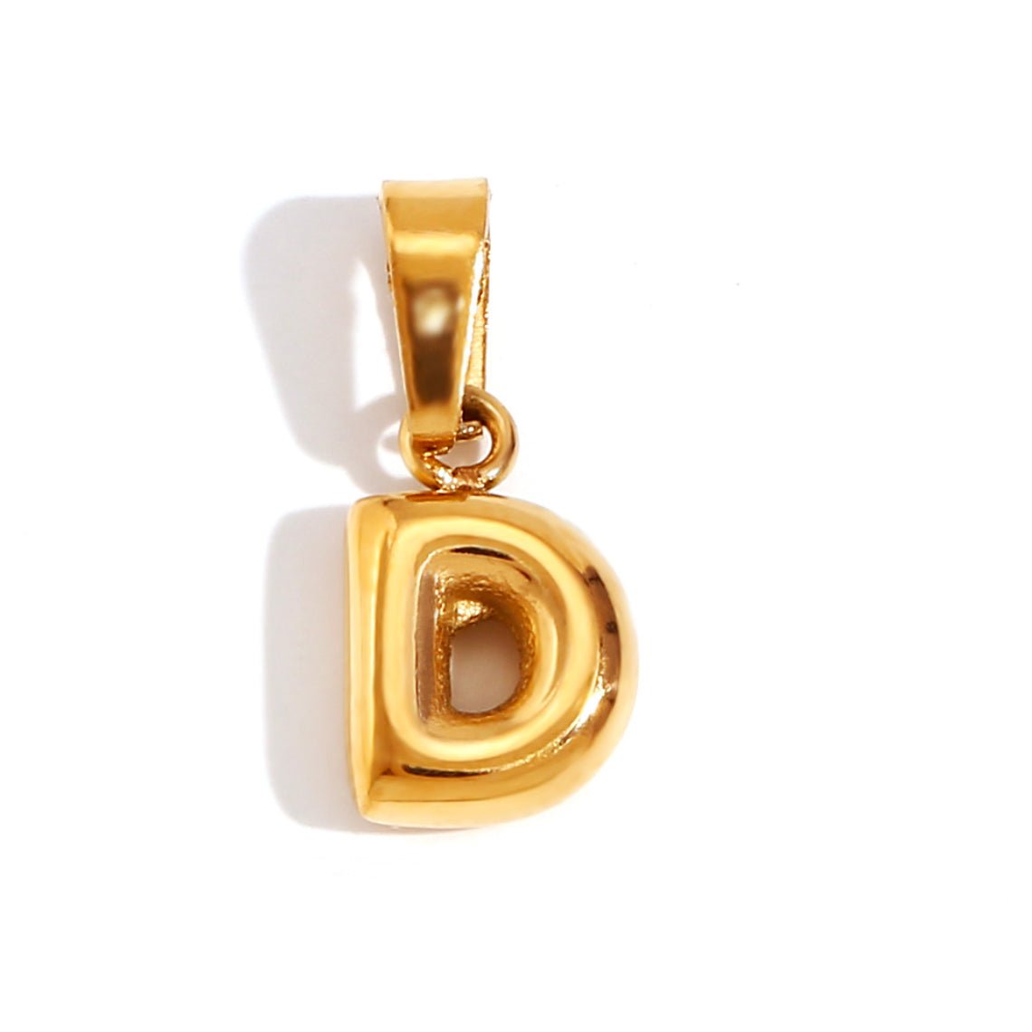Bubble Letter Initial Necklace — Personalised Waterproof Gold Necklace