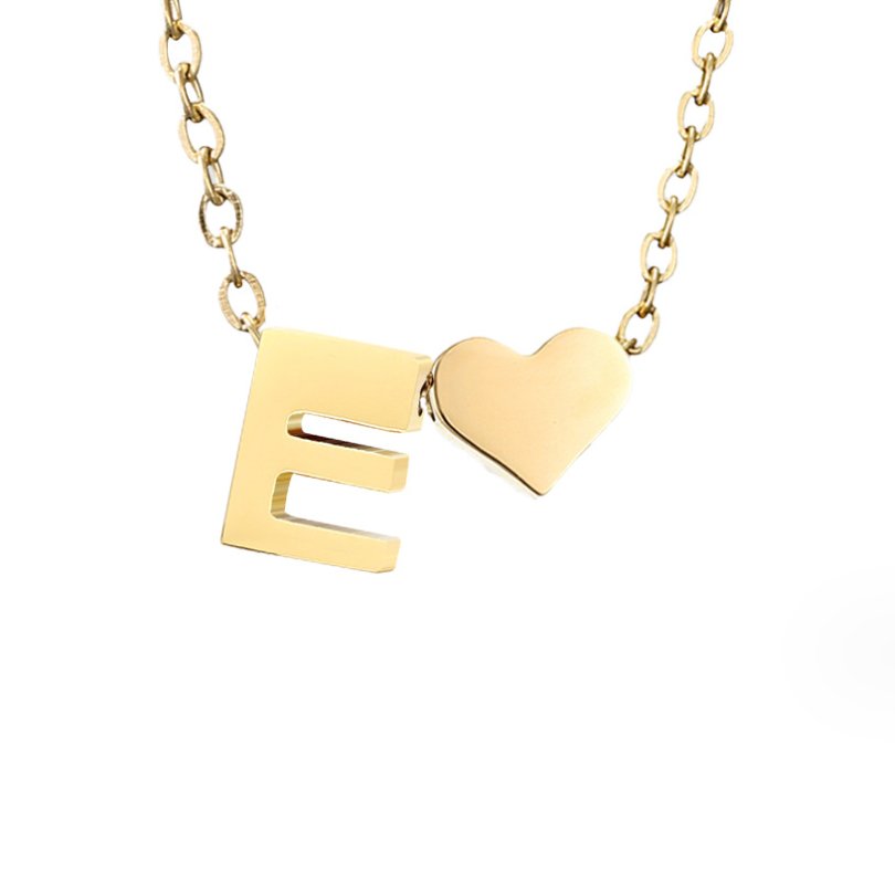 Everlasting Heart Initial Necklace — Personalised Waterproof Gold Necklace