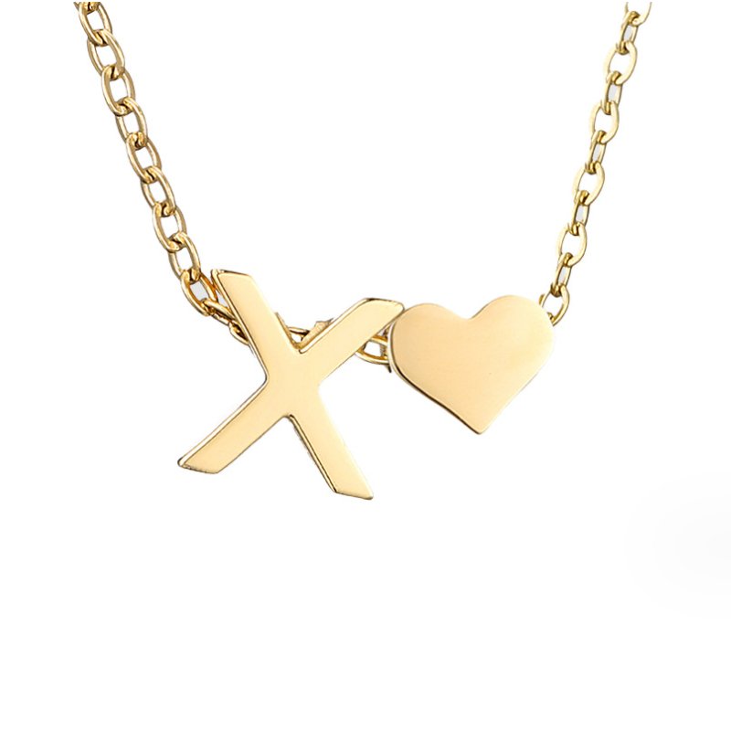 Everlasting Heart Initial Necklace — Personalised Waterproof Gold Necklace