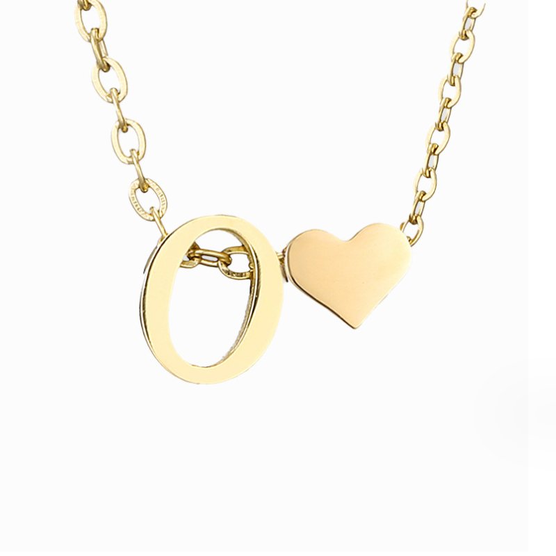 Everlasting Heart Initial Necklace — Personalised Waterproof Gold Necklace