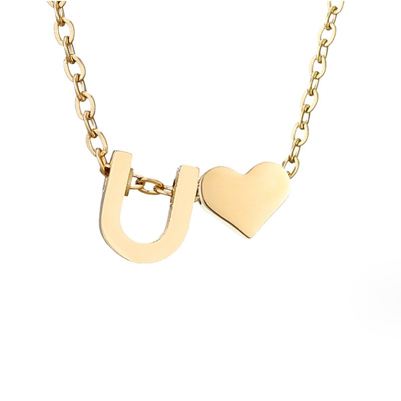 Everlasting Heart Initial Necklace — Personalised Waterproof Gold Necklace