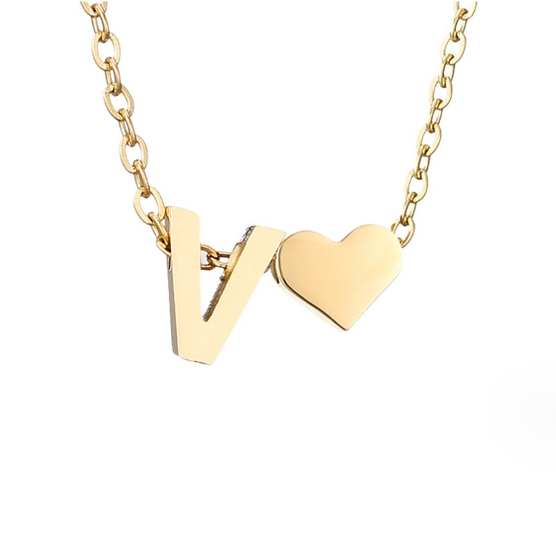 Everlasting Heart Initial Necklace — Personalised Waterproof Gold Necklace