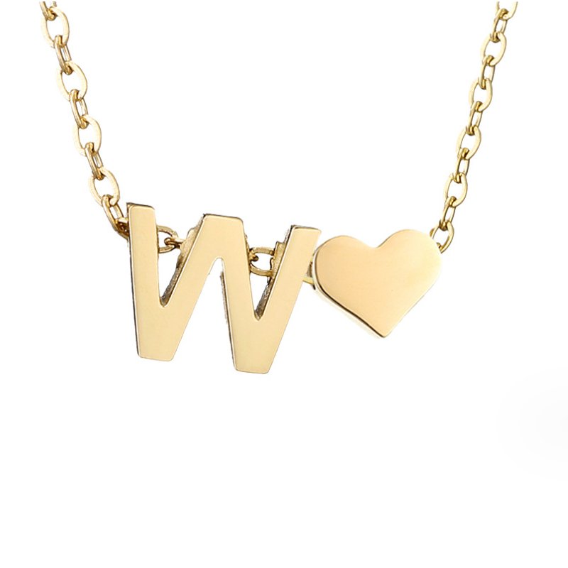 Everlasting Heart Initial Necklace — Personalised Waterproof Gold Necklace