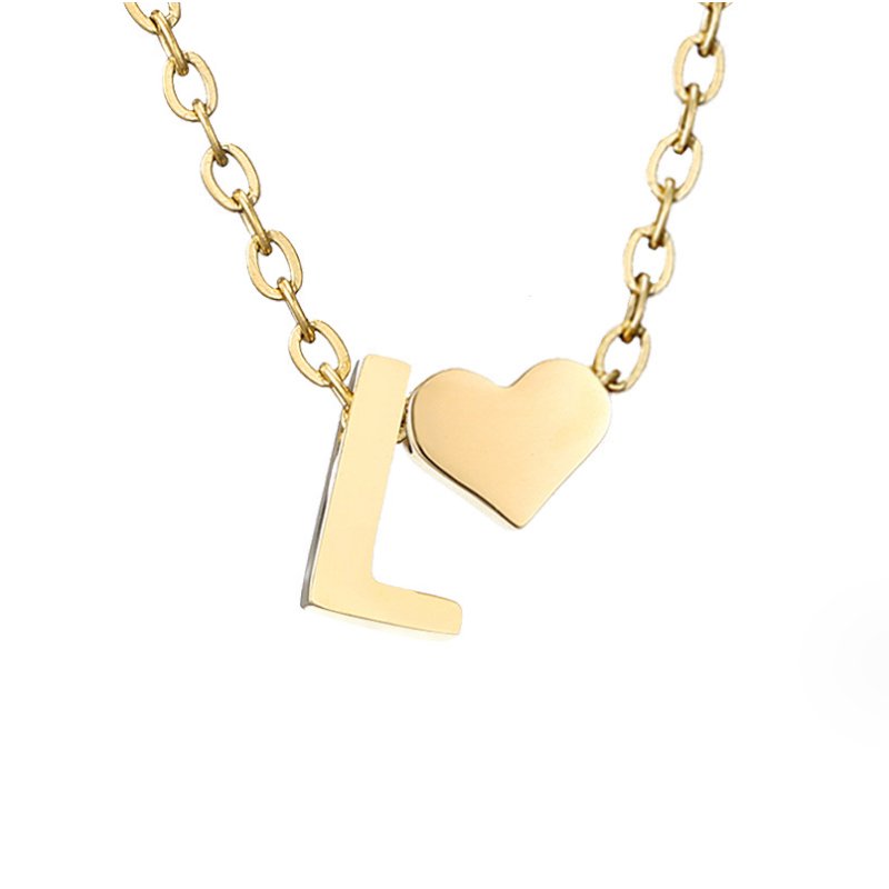 Everlasting Heart Initial Necklace — Personalised Waterproof Gold Necklace