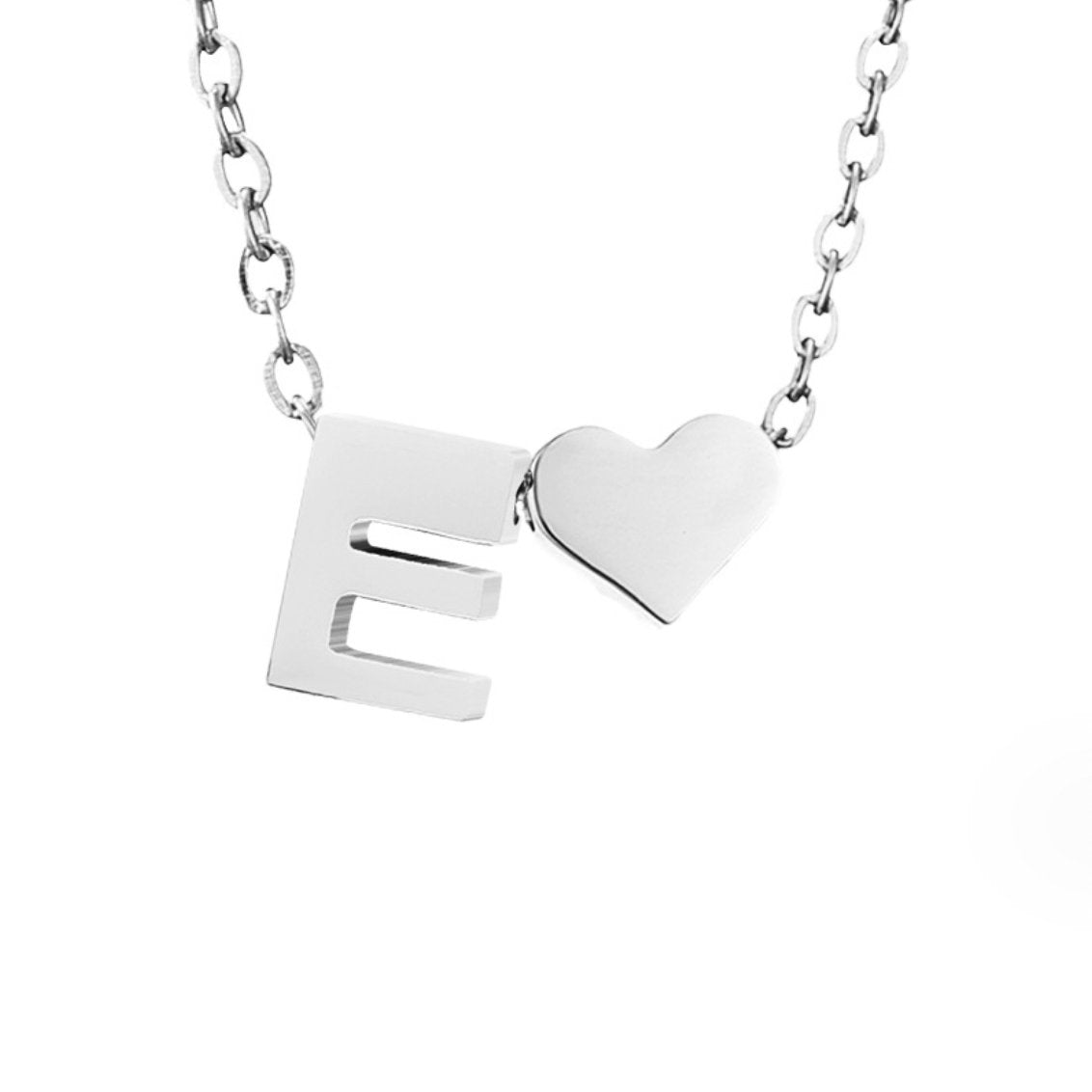 Forever Love Silver Necklace — Personalised Waterproof Initial Pendant Necklace