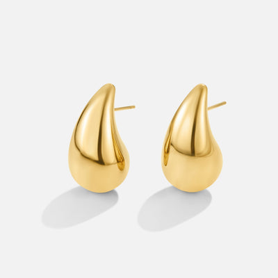 Ame Gold Teardrop Earrings — Elegant Waterproof Drop Earrings