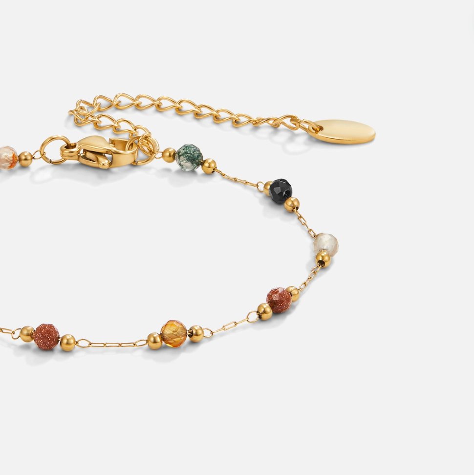 Luly Stone Gold Bracelet — Adjustable Waterproof Jewelry