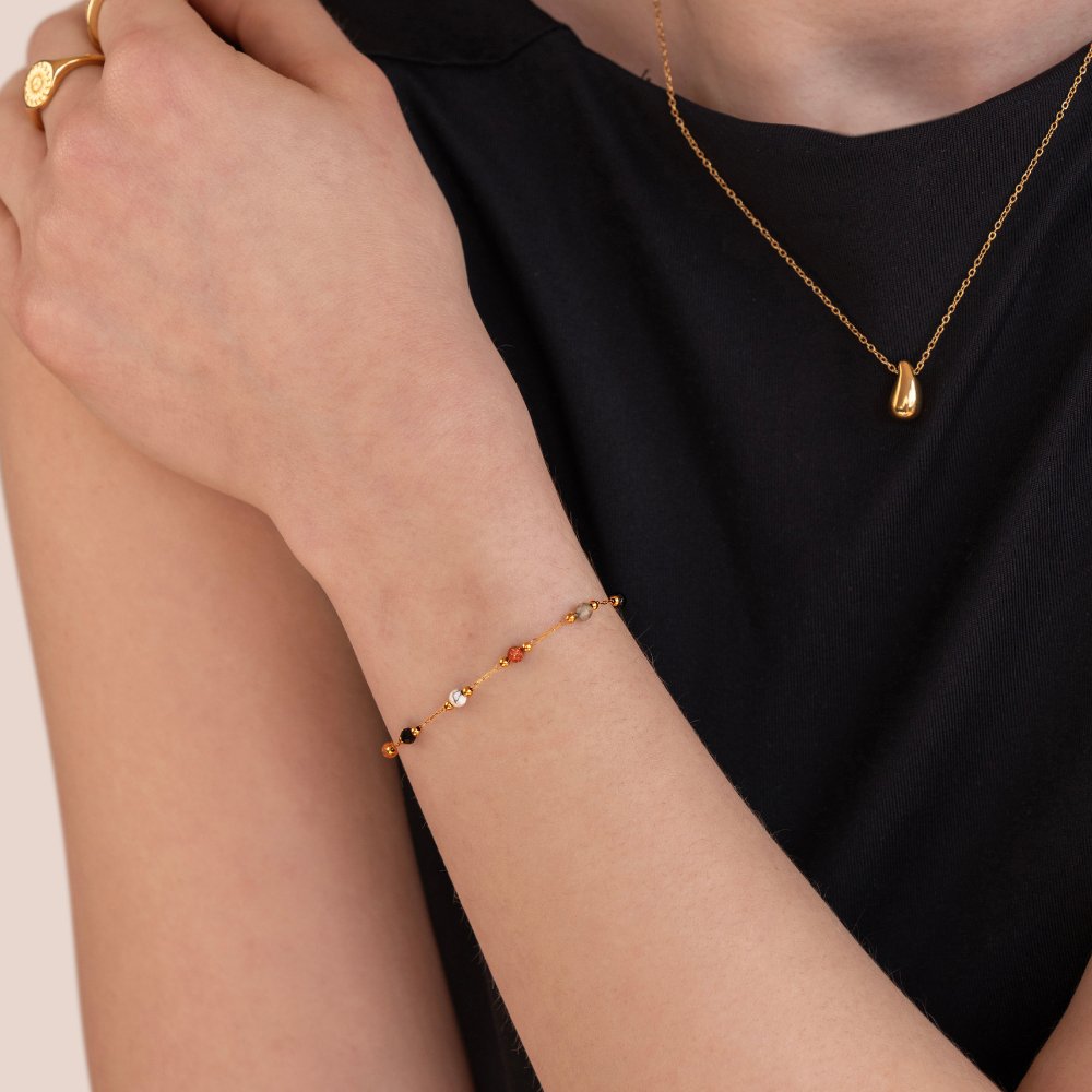 Luly Stone Gold Bracelet — Adjustable Waterproof Jewelry