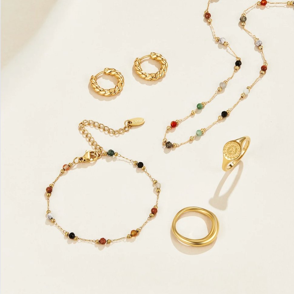 Luly Stone Gold Bracelet — Adjustable Waterproof Jewelry