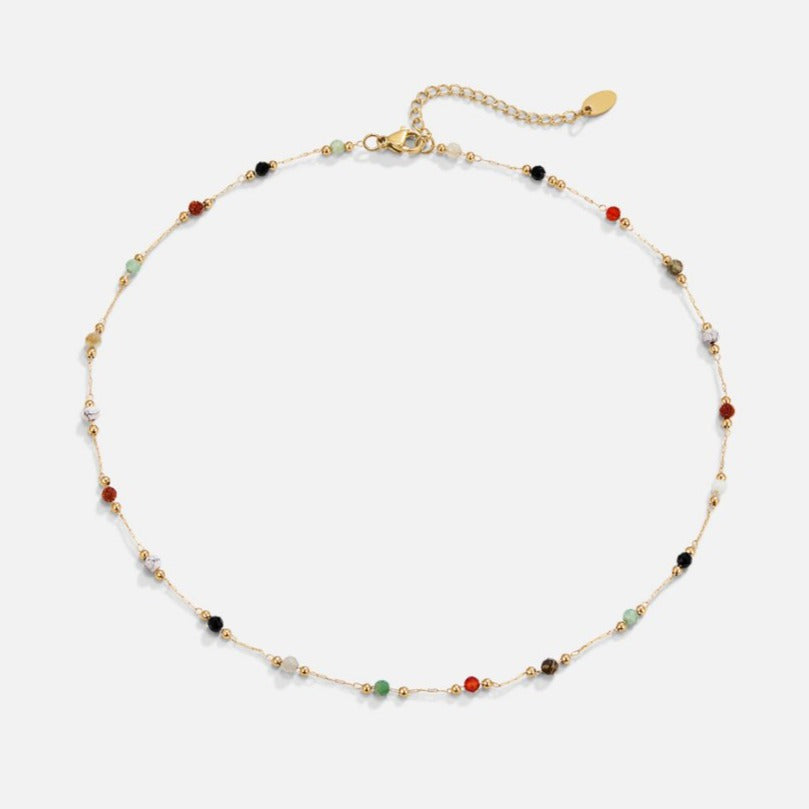 Luly Stone Pendant Necklace — Waterproof Minimalist Gold Necklace