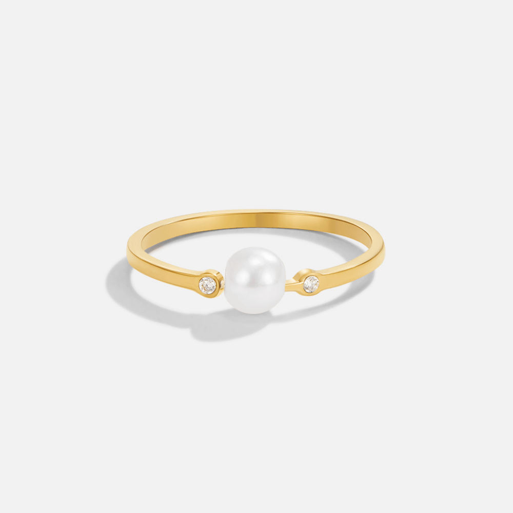 Peri Freshwater Pearl Ring — Waterproof 18K Gold Plated Pearl Ring
