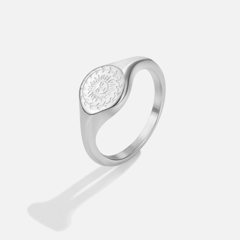 Summer Solstice Silver Ring — Waterproof Minimalist Silver Plated Band Ring