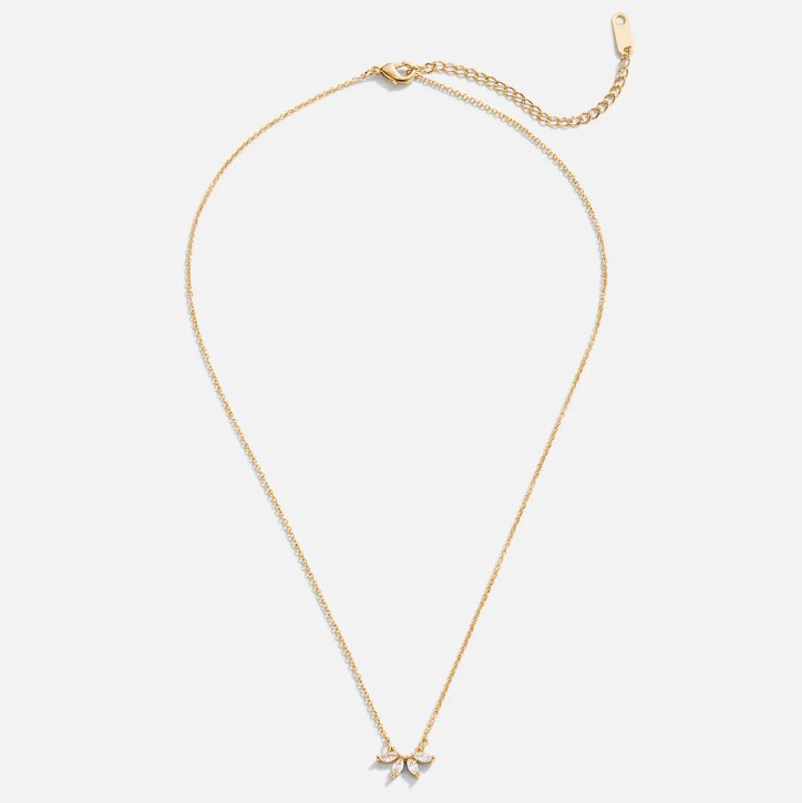 Omelia Crystal Leaf Pendant Necklace — Elegant Nature-Inspired Gold Necklace