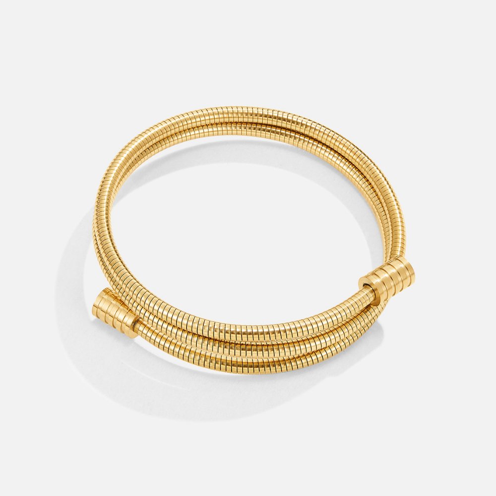 Twisted Gold Bracelet — Minimalist Waterproof Stainless Steel