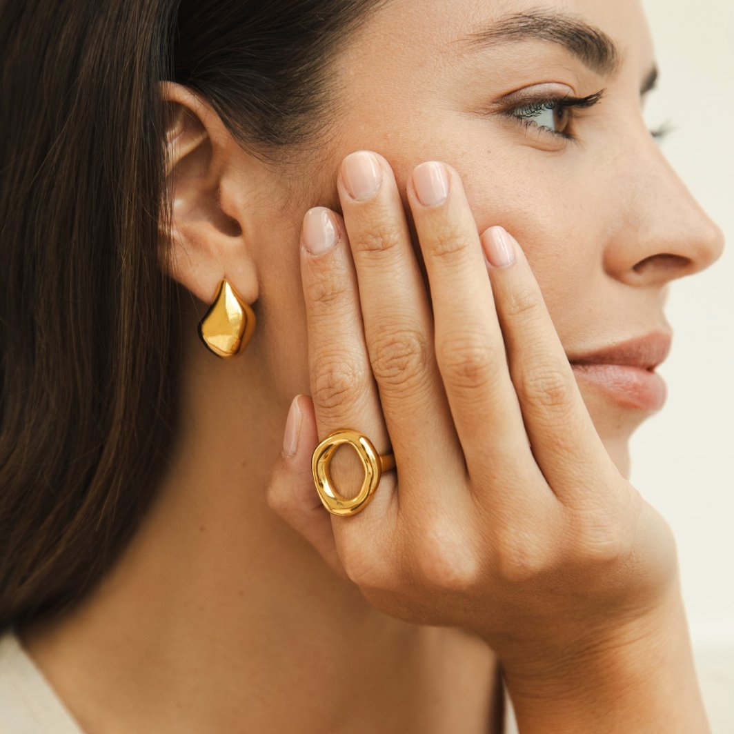 Vina Molten Gold Ring
