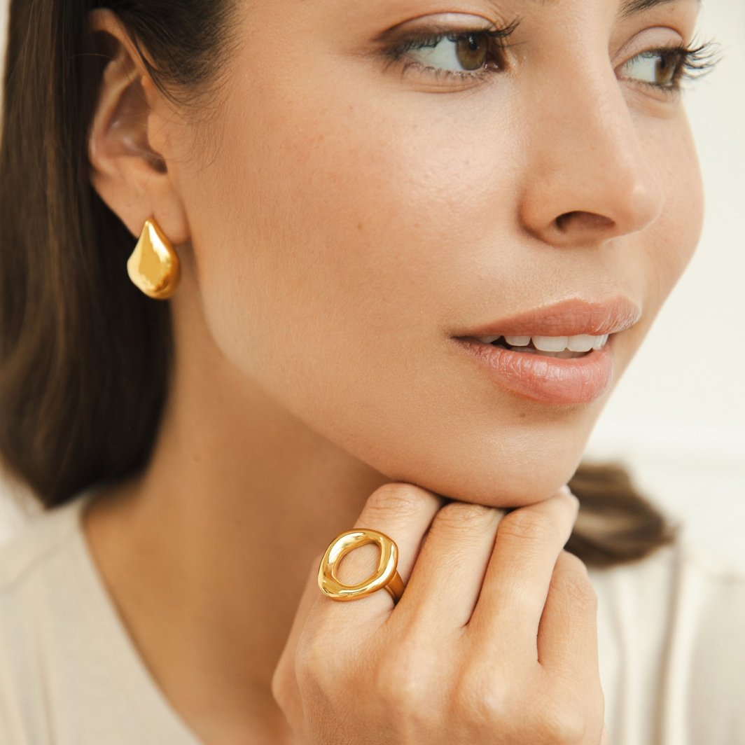 Vina Molten Gold Ring